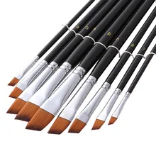 9 шт./компл. нейлон акриловые краски скошенная кисть краска ing щетка для акриловая кисть для масляных красок ручка pincel para pintura художественные принадлежности 802