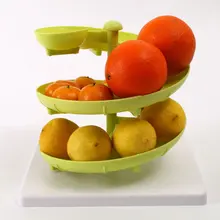 Multifunctional Spiral Fruit Egg Shelf DIY Manually Assemble Shelves Scientific Design Fruit Storage Rack Kitchen Accessories
