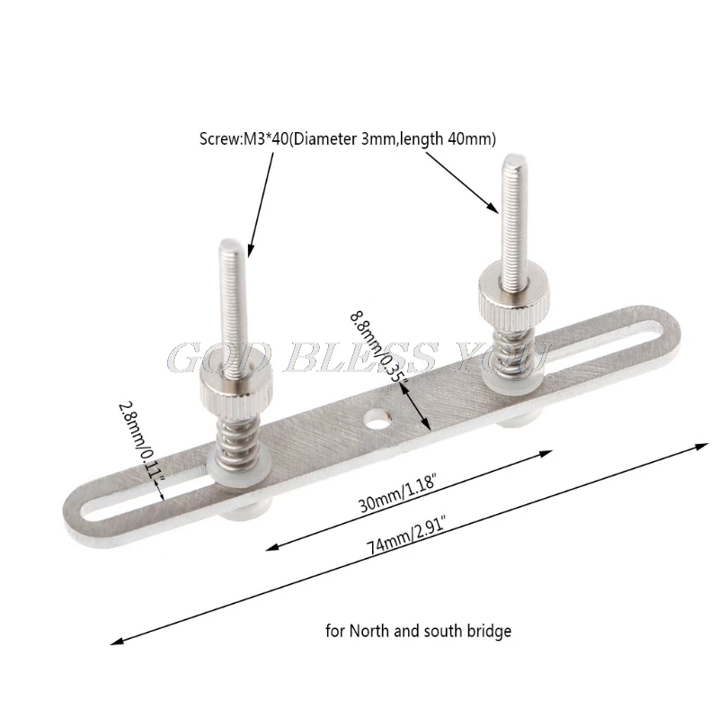 

Water Cooling Accessories 1 Set Stainless Steel Water Cooling Block Buckles Screw M3*40 For Southbridge