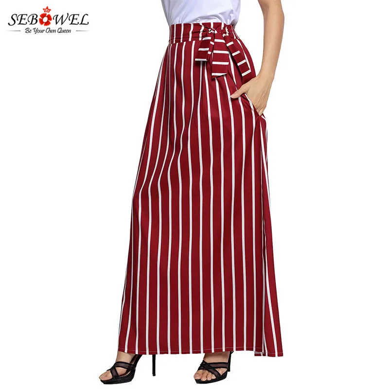 Burgundy-Striped-Maxi-Skirt-LC65037-3-7
