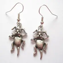 20 пар милых щенков с костями тибетского серебра висячие серьги подарок мешок Висячие дерзкие 41 мм LK799