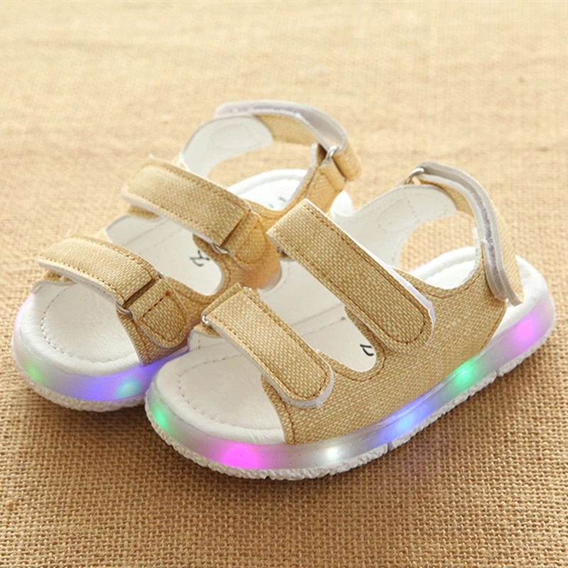 Boy Sandals Boys LED light Sandals Kids Children Shoes Summer Tollder