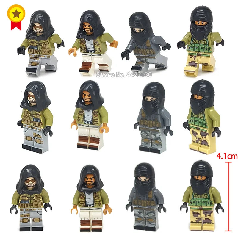 

Masked force figures mini Form a powerful army compatible legoinglys building blocks military ww2 moc diy toys for children gift
