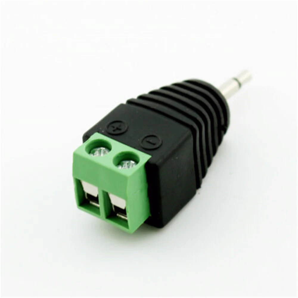 

1pc 2.5mm Mono TS Male Plug To AV Screw Video Balun Terminal Plug Adapter Connector