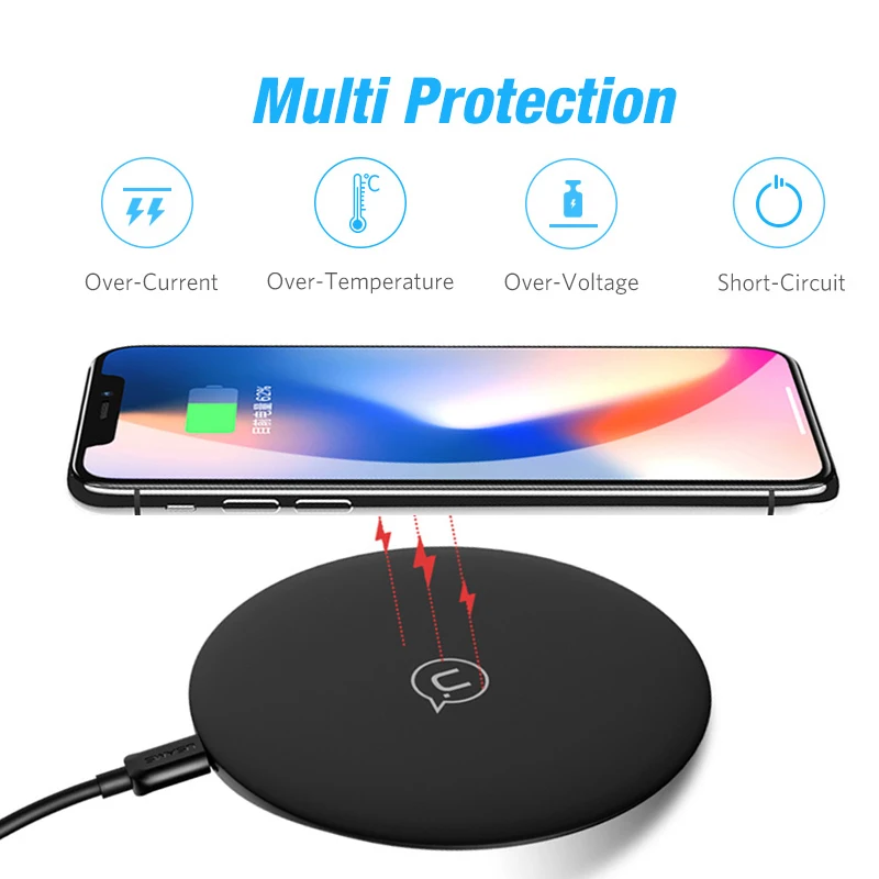 Qi Wireless Charger 10W USAMS Fast Wireless quick Charger Mobile Phone Charging For Samsung Galaxy S8 S7 Note 8 iPhone X 10 8