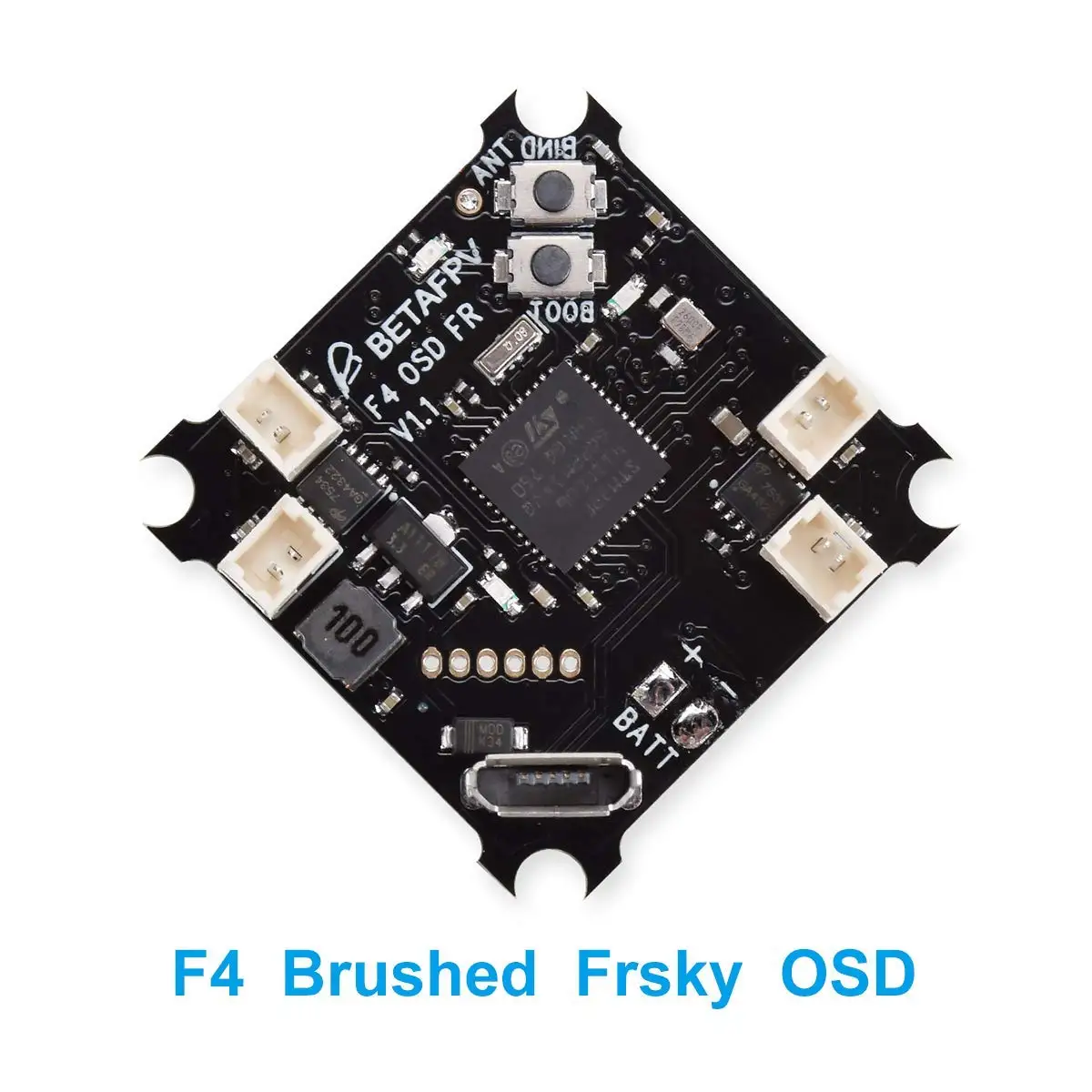 

BETAFPV F4 FC Brushed Flight Controller with SPI Frsky Receiver Betaflight OSD Smart Audio for Tiny Whoop Micro Racing Drone