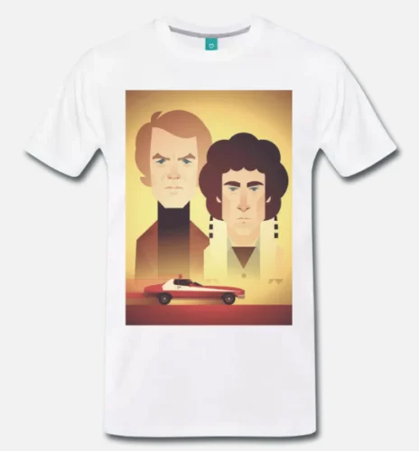 

T-SHIRT STARSKY E HUTCH TELEFILM CULT VINTAGE POLIZIESCO ANNI 70 1 - S-M-L-XL-2XL-3XL