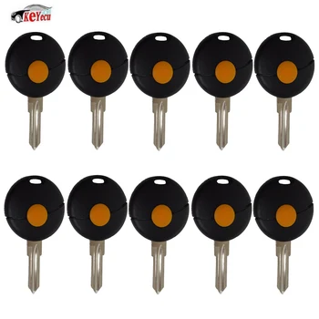 

KEYECU 10 Pcs/lot New Uncut Replacement Remote Car Key Shell Case Fob 1 Button for Mercedes-Benz Smart Fortwo Cabrio