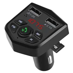 Радио беспроводной fm-передатчик автомобильный комплект MP3-плеер адаптер двойной USB громкой связи Быстрая зарядка Bluetooth портативный