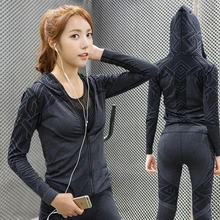 Женская спортивная куртка с капюшоном на молнии для тренировок в фитнес-зале, куртки для йоги