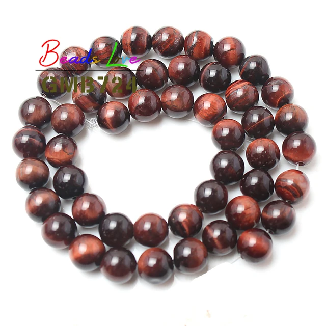 Cuentas de piedra Natural de ojo de tigre rojo, abalorios redondos para la fabricación de joyas de 15,5 ", tamaño a elegir 6, 8, 10, 12 y 14mm, accesorios para pulseras Diy Cuentas de piedra Natural de ojo de tigre rojo, abalorios redondos para la fabricación de joyas de 15,5 ", tamaño a elegir 6, 8, 10, 12 y 14mm, accesorios para pulseras Diy