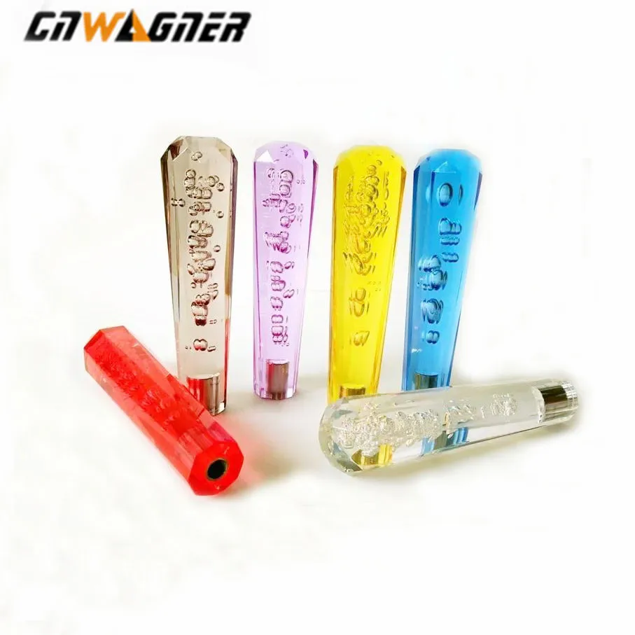 

Car Shift Knob Universal For Auto Manual Stick 20cm Gear Shifter Crystal Bubble Red Blue Green purple Transparent