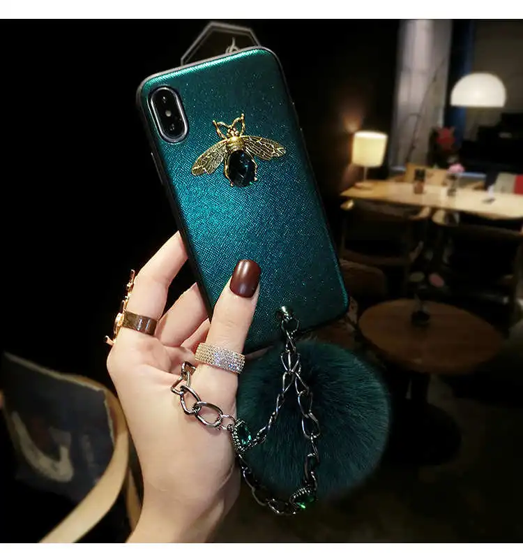 

Luxury Bee phone case for iphone X XR XS Max 6 6S 7 8 plus cover for samsung galaxy S8 S9 S10 E Plus lite Note 8 9 dropshipping