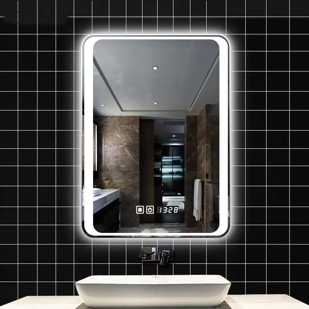 A1 Smart mirror led bathroom mirror wall bathroom mirror bathroom toilet fog light mirror with touch screen LO6111151