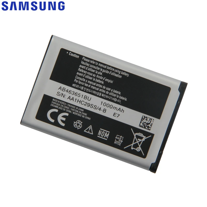 Оригинальный аккумулятор Samsung для S5620I S5630C S5560C W559 J808 F339 S5296 C3322 L708E C3370 C3200 C3518 S5610