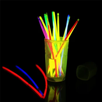 

100 Pcs Christmas Party Neon Glowstick Light Stick Kids Funny Glow Stick Toys Glow in the Dark Fluorescent Bracelet Toy