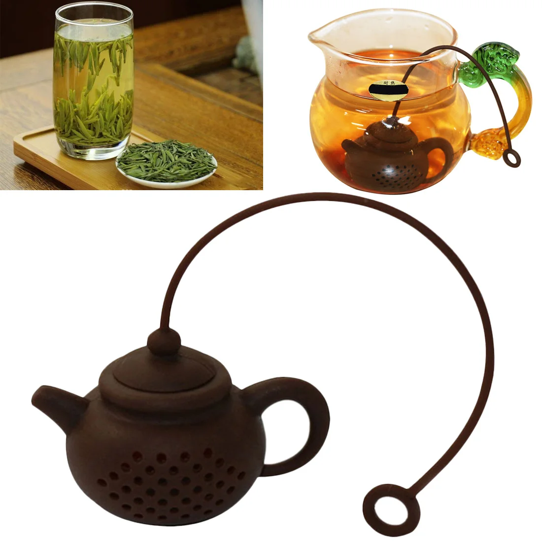 tea filter Creative Silicone Tea Bag Tea Pot Shape Tea Filter Safely ...