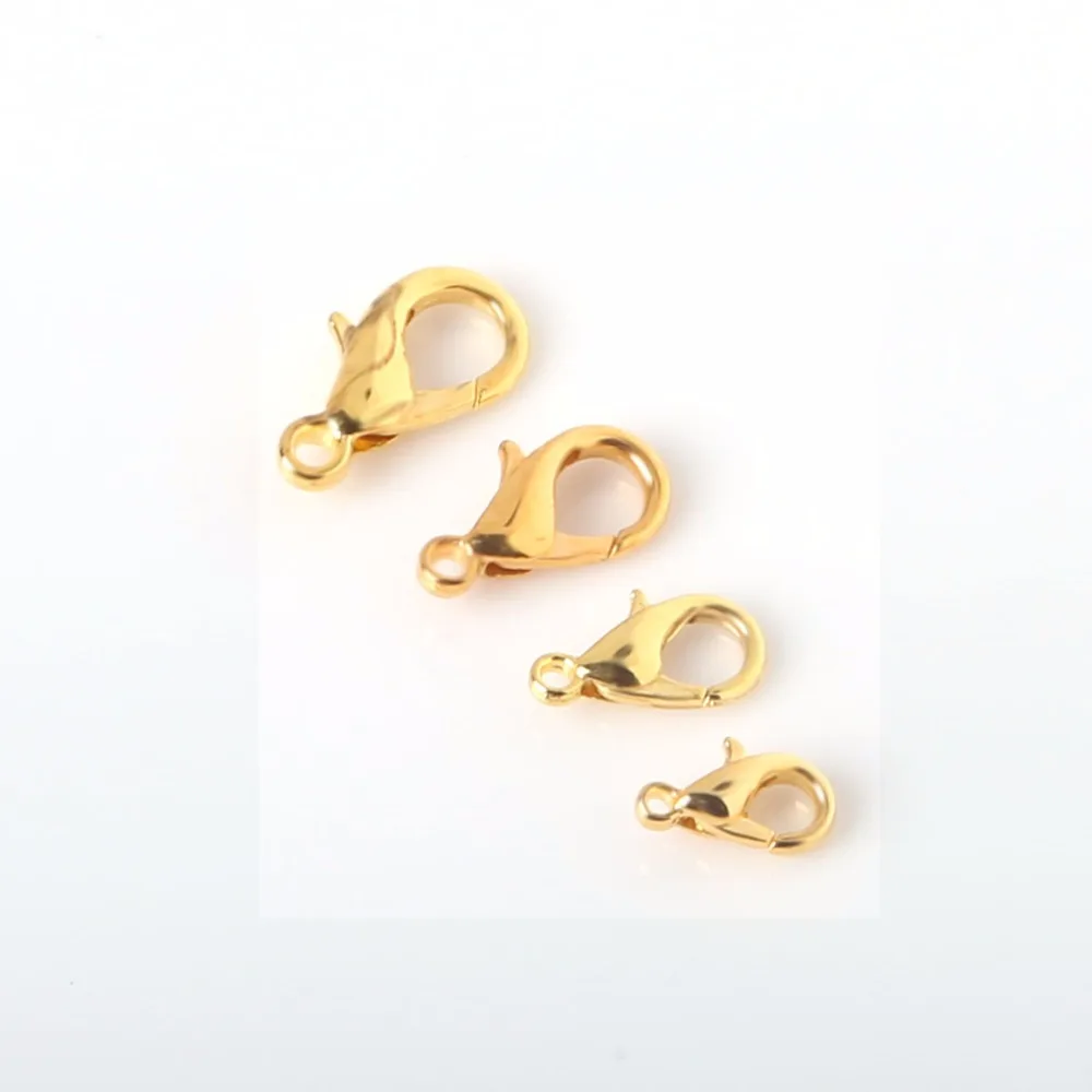 Small Package 10pcs/lot 10,12,14,16mm lobster Parrot Clasps 6colors Choose . Fit Link Chain Necklace