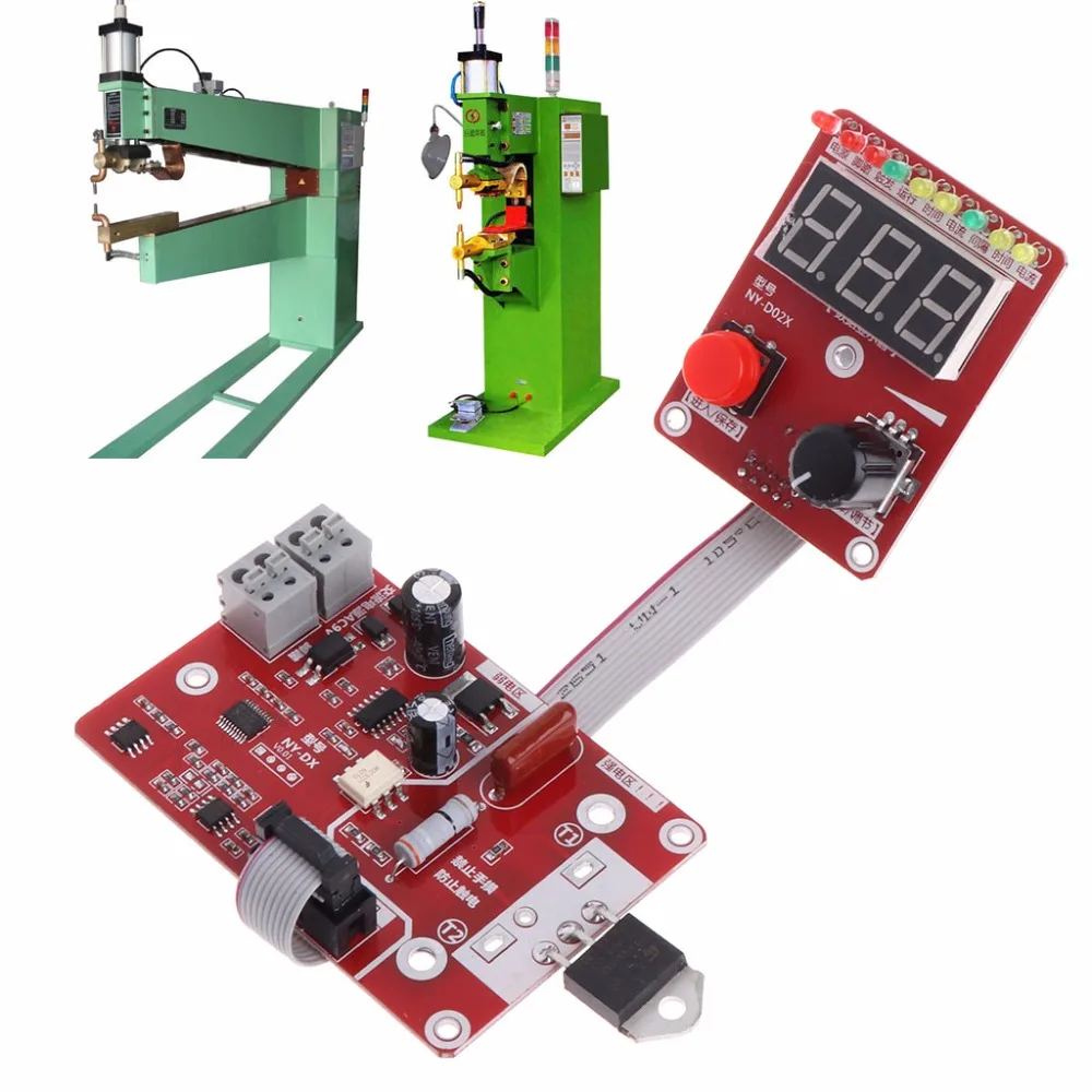 Двойная точечная Импульсная Сварка машина кодировщик времени цифра контрольная панель модуля пластины регулируемый ток управления Лер 40A