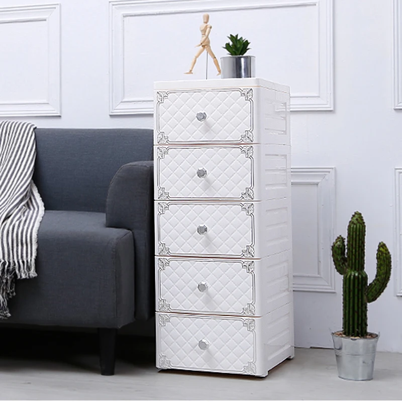 

Drawer organizer plastic toy storage cabinet for bedroom clothes Storage box with wheels box for toys and food storage