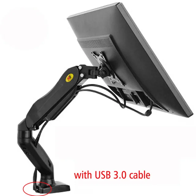 Mola de Gás Mesa de Montagem Braçadeira de Suporte do Monitor nb F80 10 27 2 6.5 kg Duplo Braço Imprensa ar Vesa 100x100 Titular Secretária Grommet Base pc - Image 5
