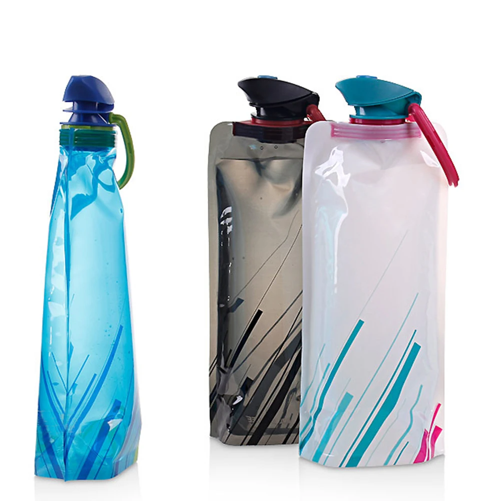 Reusable 700mL Sports Travel Portable Collapsible Folding Drink Water Bottle Kettle Outdoor Sports Water Bottle BPA free