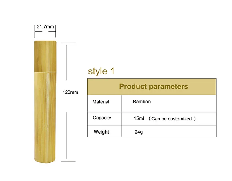 1000 шт. * 15 мл пустой бамбук ролл на бутылку Роскошные Бамбука ролик флакон духов roll на бамбуковых Бутылочки Эфирные масла бамбук