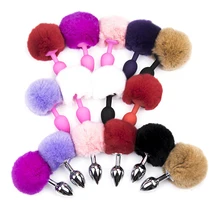 Rabbit Girl Tail Sex Toys Silicone Plush Anal plug Cosplay Cute Tail Anal Erotic Toy For Couples Man Women Gay Size Small