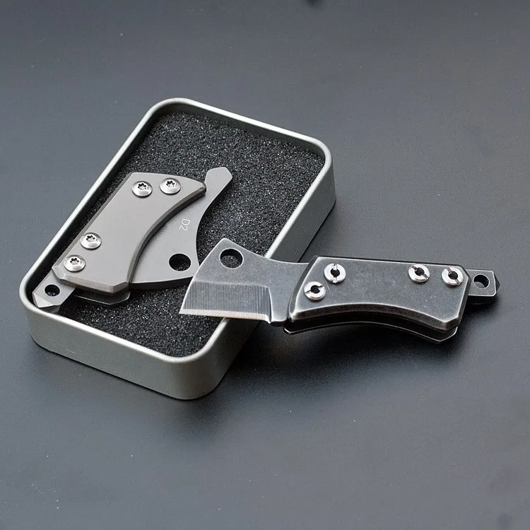 D2 стальной уличный инструмент портативный мини-нож острый нож Портативный складной карманный нож брелок титановый нож