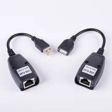 2 piezas hasta 150ft adaptadores prácticos USB 2,0 Cables Lan con Cable a RJ45 Extender Cable de extensión Ethernet(China)