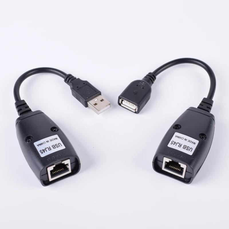Cables USB Extension Extender Adapter Up to 150ft Using CAT5 RJ45 LAN Cable U0302 Cable Length: 000 