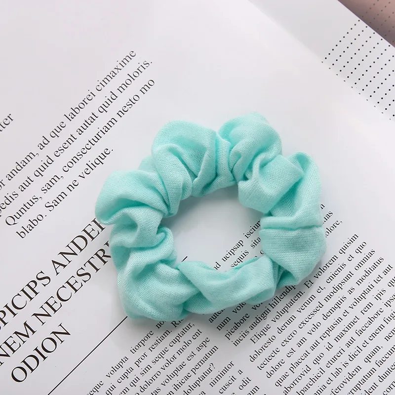 

Women Girls Simple Solid Color Plain Hair Bands Cute Soft Cotton Hair Scrunchies Vintage Hair Gum Candy Colors Headbands
