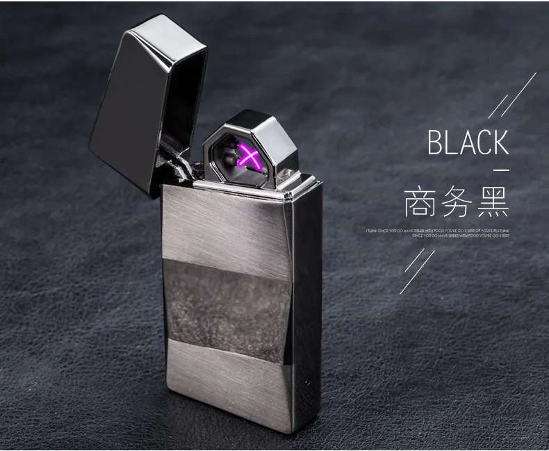 Роскошное Зарядное устройство USB для Плазменно-дуговой зажигалки новинка электронная сигарета зажигалки ветронепроницаемый датчик тяжести USB Зажигалка Gfit - Цвет: Black