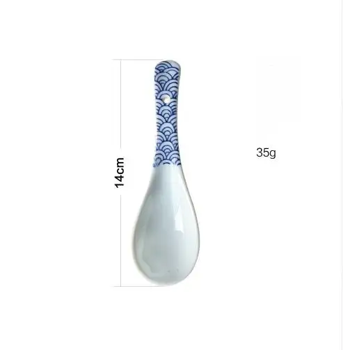 ANTOWALL 4,5 дюймов керамическая Бытовая рисовая чаша, обеденная суповая чаша, японская под-Глазурованная цветная чаша, ложка - Цвет: spoon a