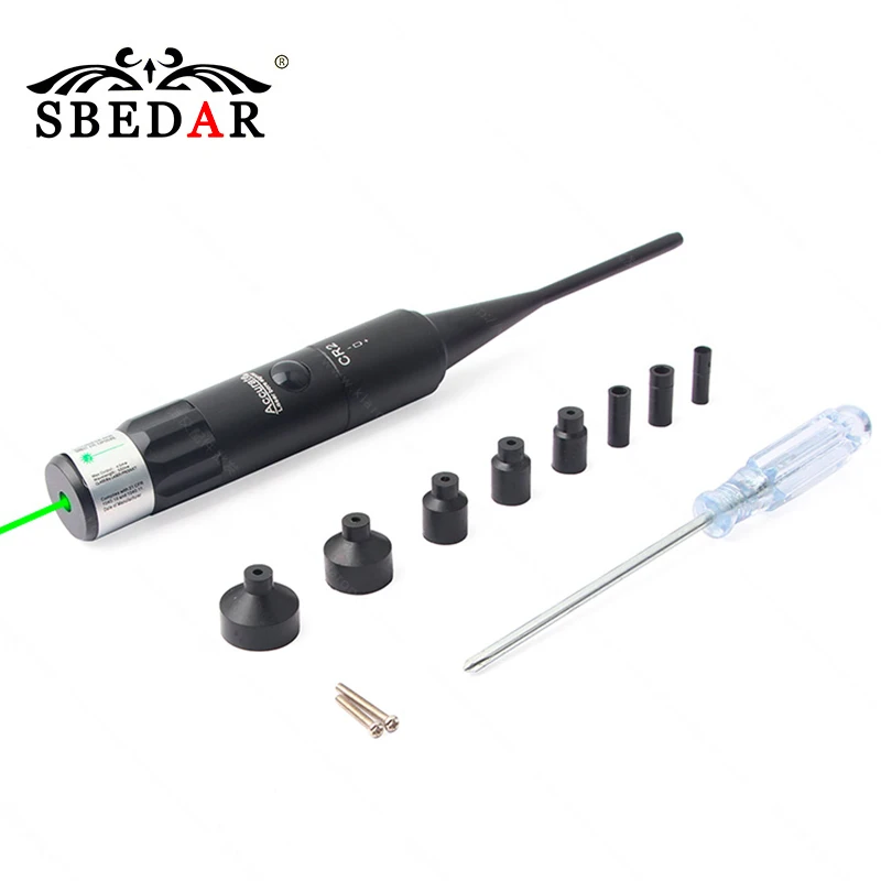 

SEBDAR Green Red Dot Laser Bore Sight Kit Collimator for .177 - .50 Caliber Rifle Scope Boresighter Handgun