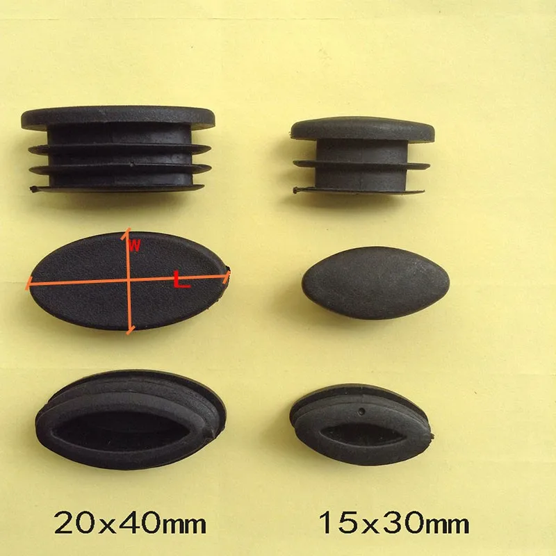 50 шт. 15x30 20x40 оливковая трубка-затычка Концевая Защитная крышка Накладка концы овальная эллиптическая трубка вставка конец стула ножка ноги