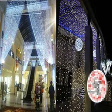 3MX 3M 300 LED Curtain Icicle Fairy String Lights ice bar Lamps Christmas 110V/220V New year Garden Xmas Wedding Party Decor
