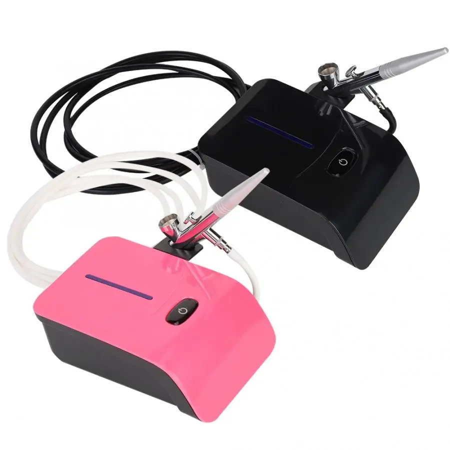 

Dual Action Airbrush Compressor Kit Mini Oxygen Air Compressor Set Skin Moisturizing Spray Painting Tattoo Kit Nail Tools Set