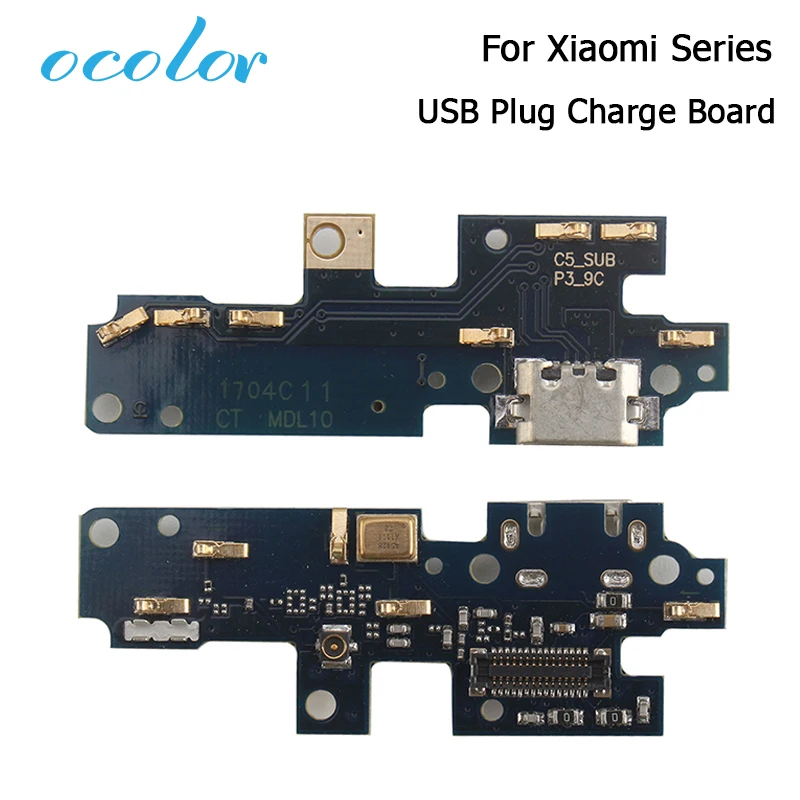 

ocolor For Xiaomi Redmi 4 4 Pro 4A Note 4 Note 4X 4X Pro USB Plug Charging Charge Port Dock Flex Cable With Microphone Board