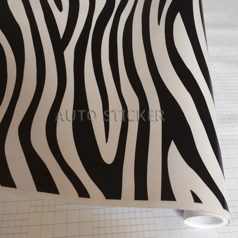 

Zebra Pattern Vinyl Wrap Film Black and White Graffiti DIY Car Camouflage Sticker Automobiles Motorcycle Decaration