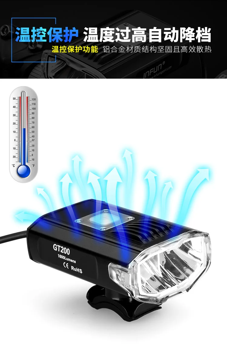 Perfect INFUN GT200 Remote Control Bicycle Front Light 2200 Lumen USB Rechargeable MTB Headlight IPX 4 Cycling Road Bike Flashlight 12 Perfect INFUN GT200 Remote Control Bicycle Front Light 2200 Lumen USB Rechargeable MTB Headlight IPX 4 Cycling Road Bike Flashlight 12