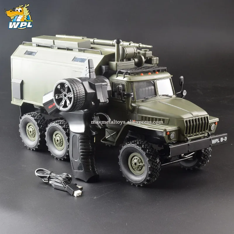 WPL B36 1:16 RC Автомобиль 2,4G 6WD военный грузовик гусеничный командный Коммуникационный автомобиль RTR игрушка Carrinho de Control - Цвет: WPL B36 Army Green