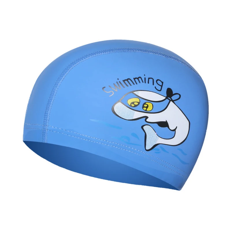 Шапочка для плавания с рисунками для мальчиков и девочек, детские водонепроницаемые шапочки для купания, детские шапки для бассейна, защита для ушей, цветная детская шапка для дайвинга