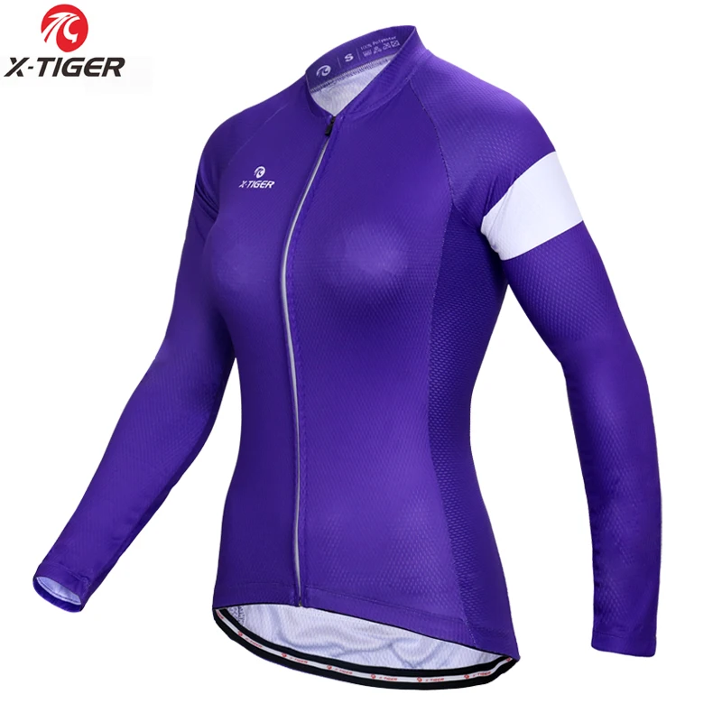 X-Tiger, осенние дышащие майки для велоспорта, Ropa Ciclismo, одежда для горного велосипеда, Женская весенняя одежда с длинным рукавом, для шоссейного велосипеда, Джерси - Цвет: Woman  Long  Jerseys