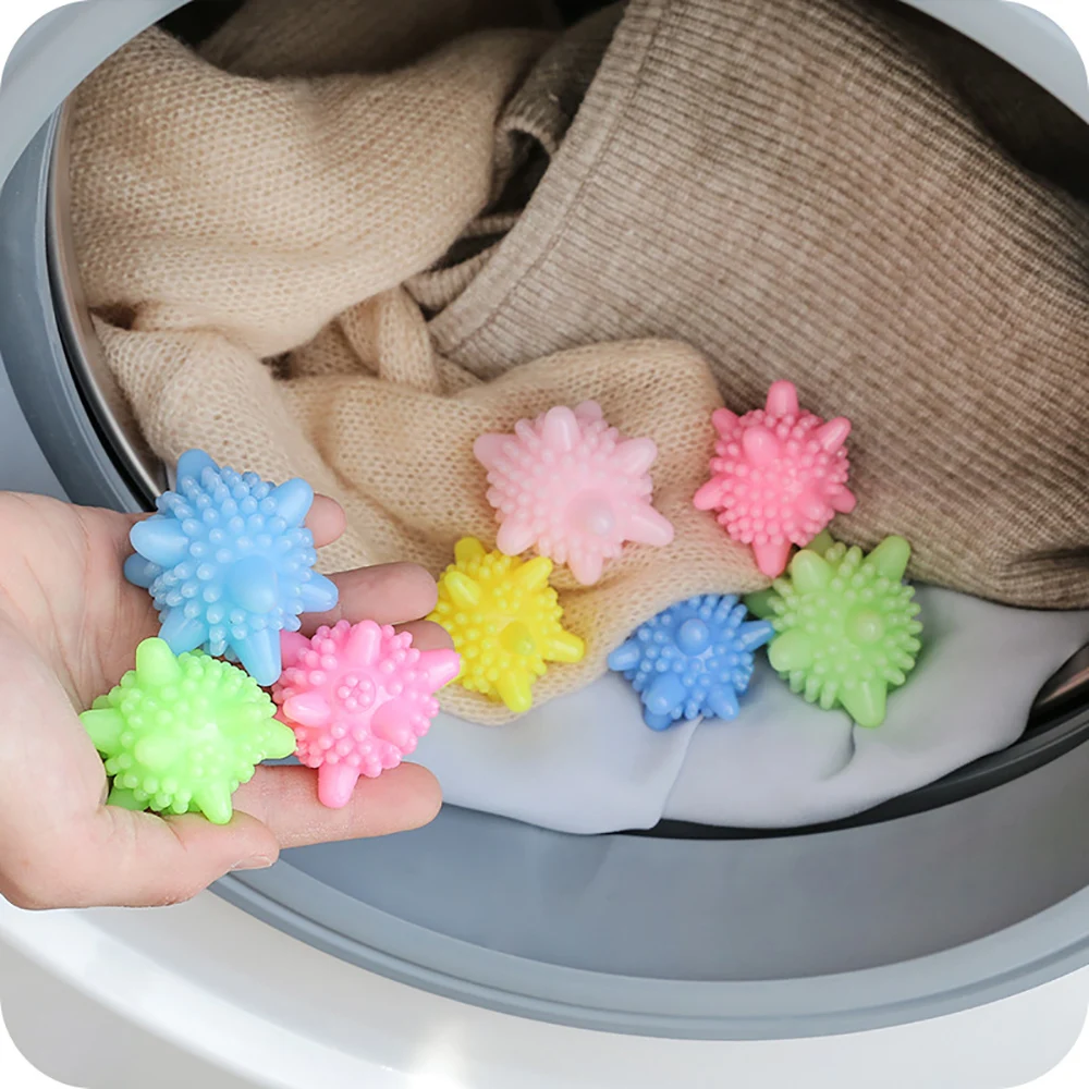 

4 pcs Random Color Reusable Washing Machine Cleaning Remove Stains Clothes Wash Laundry Ball Sanitary