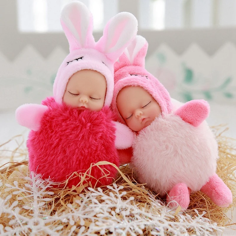Baby Small Plush Toy Kids Lovely Silicone Doll Born Reborn Sleeping Dolls Stuffed Animals Bear Rabbit Soft Alive Babies Toys (8)