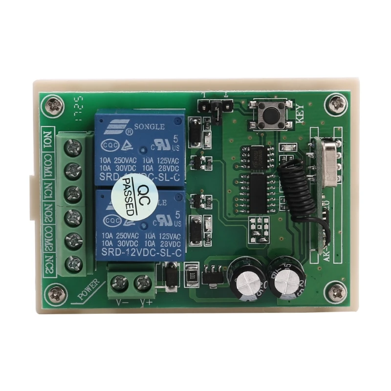 DC 12V 2 канальный RF 433 МГц беспроводной пульт дистанционного управления