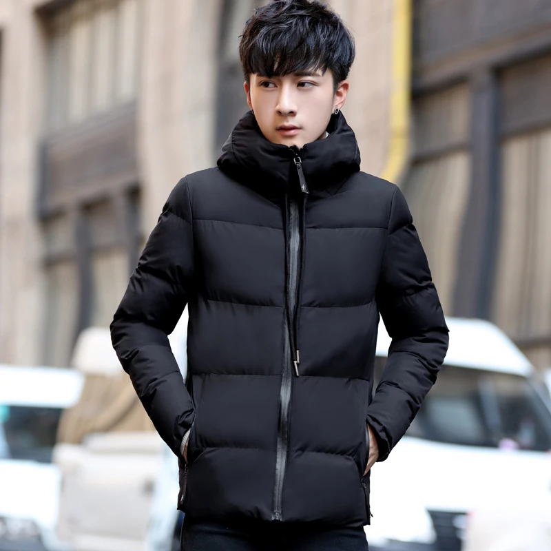 New style high quality cotton hooded Parkas winter thick short cotton padded men's clothes leisure casual Mens Down Jackets coat