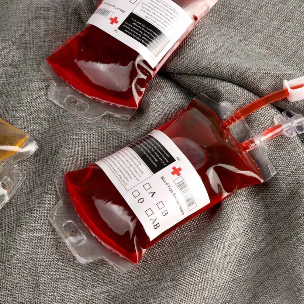 OurWarm 10 шт. прозрачный крови ПВХ пить Сумка сок пить воду мешок праздник Хэллоуина вечерние принадлежности мешок вампиров кровяной мешок реквизит для повторного использования