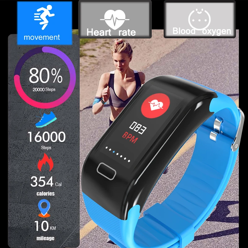 

2018 New Smart Bracelet Waterproof ECG Real Bluetooth Minitor Dynamic Heart Rate Sport Watch Wristband Support Men Watch